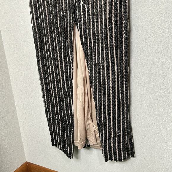 NWT Lulus Unforgettable Elegance Black Sequin Sleeveless Maxi Dress Elegant M - Picture 9 of 14